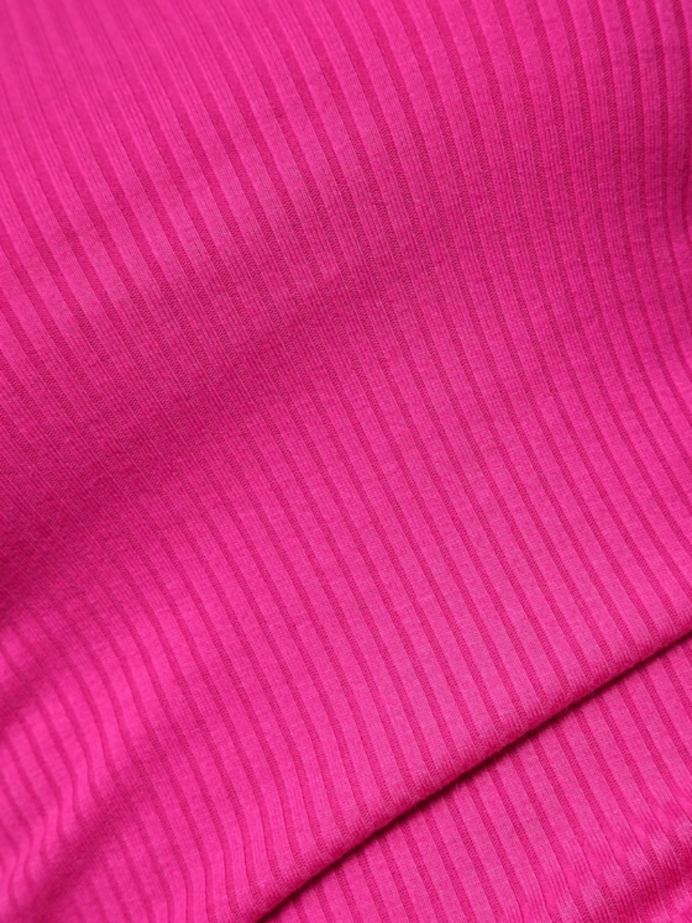 Lulus Hot Pink Ribbed Side-Cut Tank - Picture 5 of 8